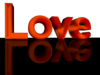 Text Love Orange Transparent Background Image